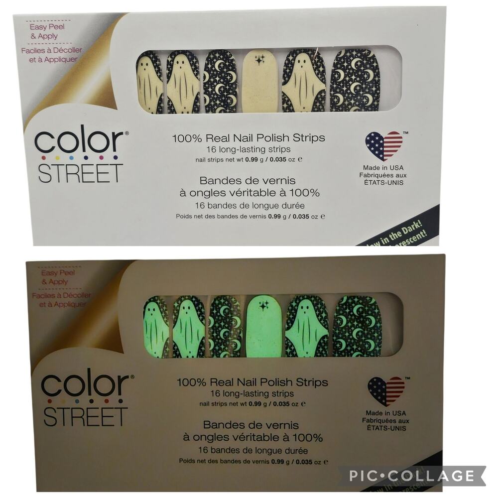 Color Street "Too Ghoul For You" Glow-in-the-Dark Halloween Nail Strips NIP